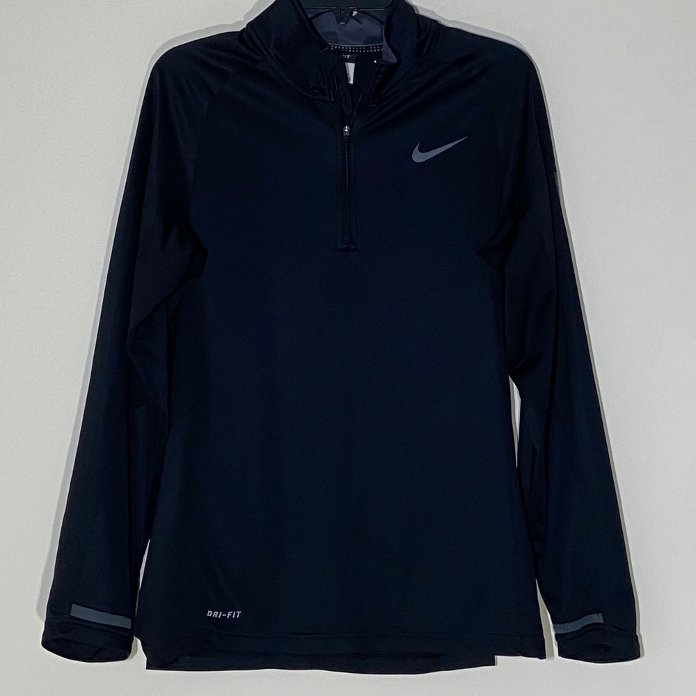 Nike ELITE Dri-Fit Black Quarter-Zip (Style: 482916-010)